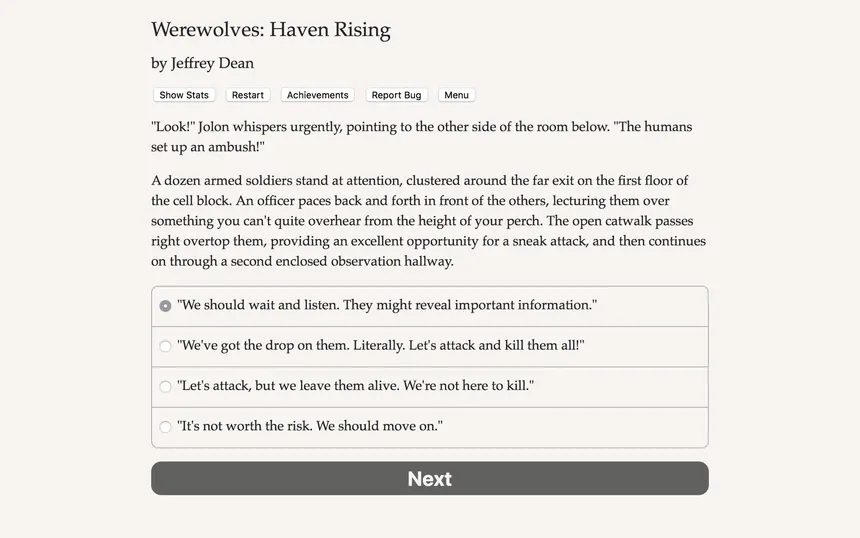 Скриншот 1 к игре Werewolves: Haven Rising