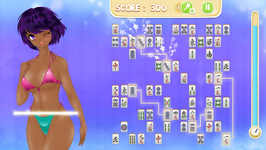 Скриншот 1 к игре Mahjong Pretty Manga Girls