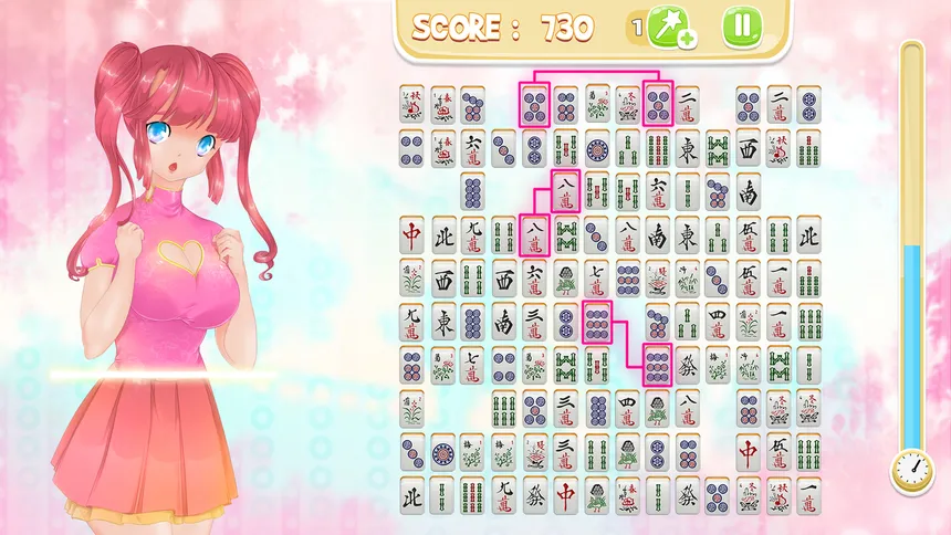 Скриншот 2 к игре Mahjong Pretty Manga Girls