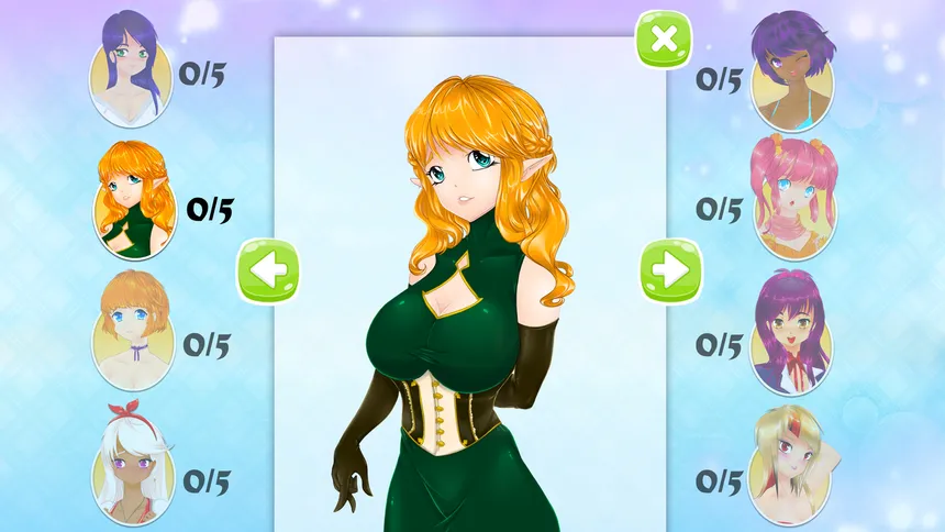 Скриншот 7 к игре Mahjong Pretty Manga Girls