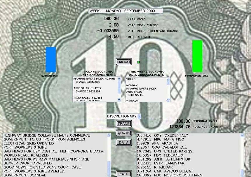 Скриншот 3 к игре ELECTRONIC STOCK TRADING SYSTEM