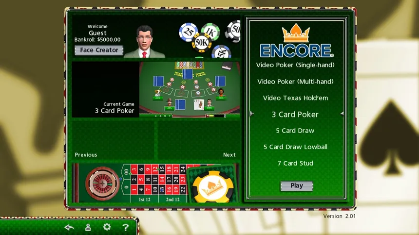Скриншот 4 к игре Encore Casino Games Collection