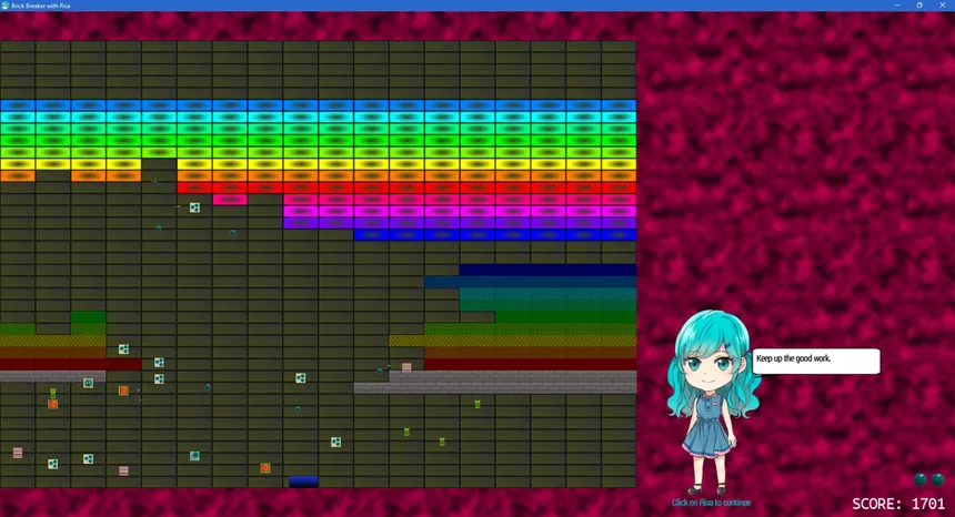 Скриншот 1 к игре Brick Breaker with Risa