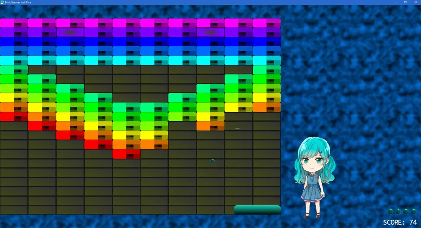 Скриншот 2 к игре Brick Breaker with Risa