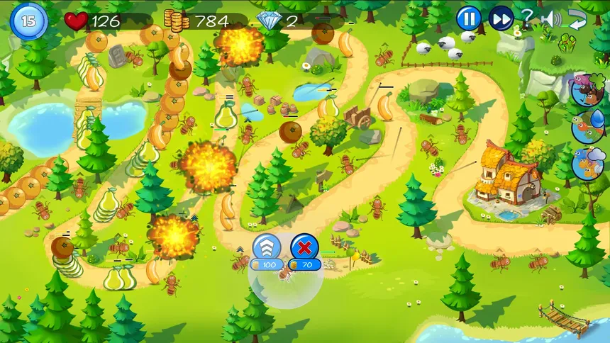 Скриншот 2 к игре Fruit Tower Defense
