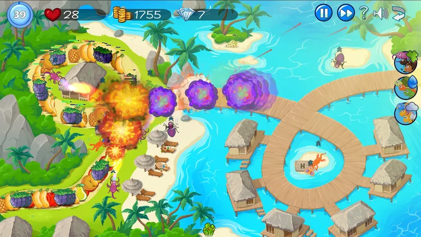 Скриншот 4 к игре Fruit Tower Defense
