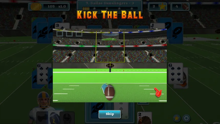 Скриншот 4 к игре Touch Down Football Solitaire