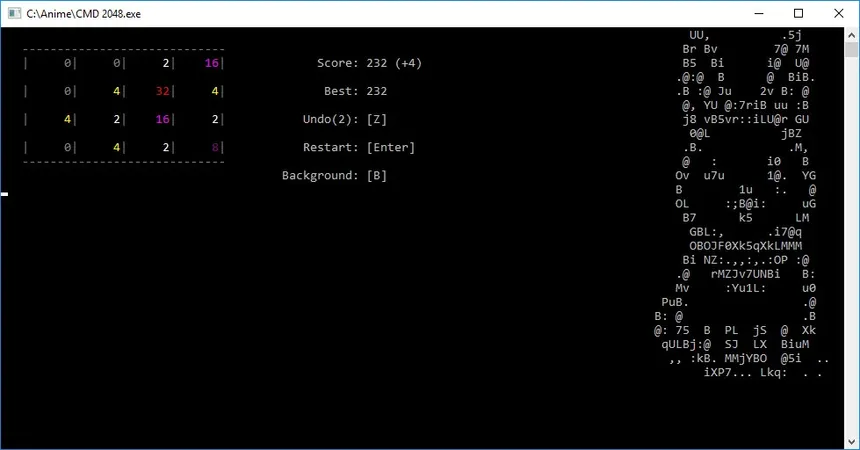Скриншот 1 к игре CMD 2048