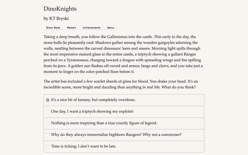 Скриншот 1 к игре DinoKnights