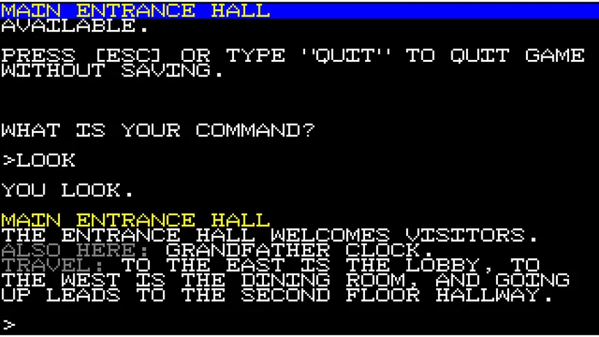Скриншот 1 к игре Ozapell Mystery Text Adventure