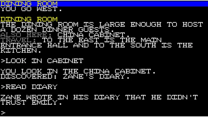 Скриншот 2 к игре Ozapell Mystery Text Adventure