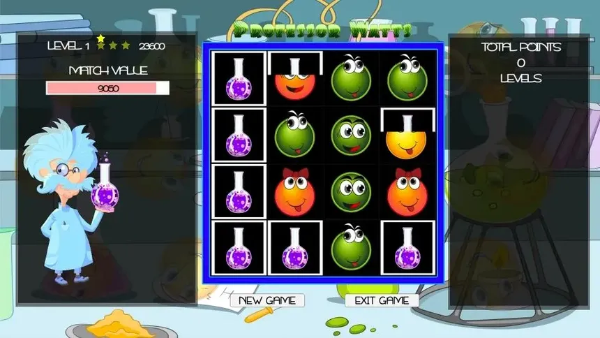 Скриншот 1 к игре Professor Watts Memory Match: Expressions