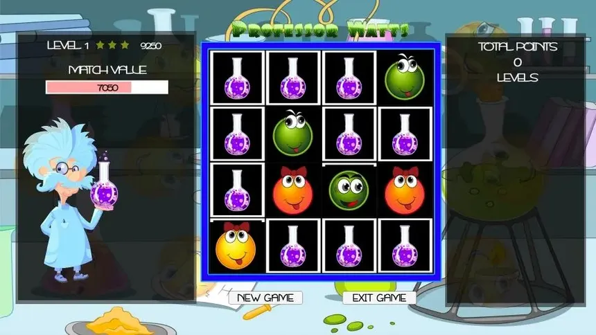 Скриншот 2 к игре Professor Watts Memory Match: Expressions