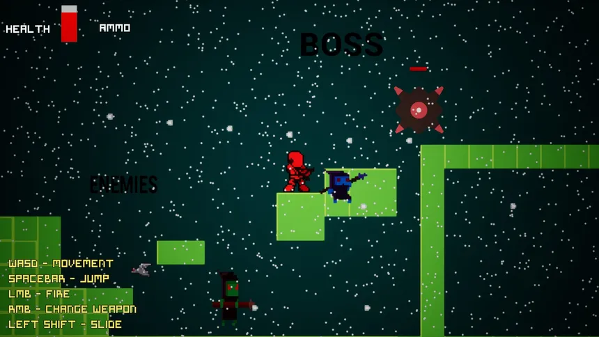 Скриншот 1 к игре Pixel Robot Hunter