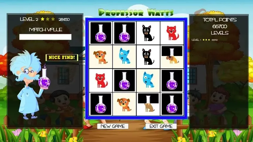 Скриншот 4 к игре Professor Watts Memory Match: Puppies