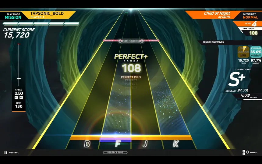 Скриншот 4 к игре TAPSONIC BOLD