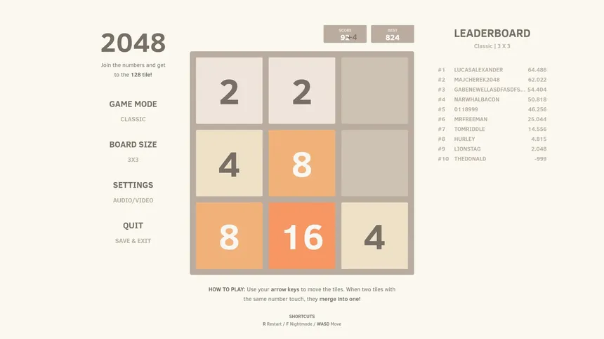 Скриншот 3 к игре 2048
