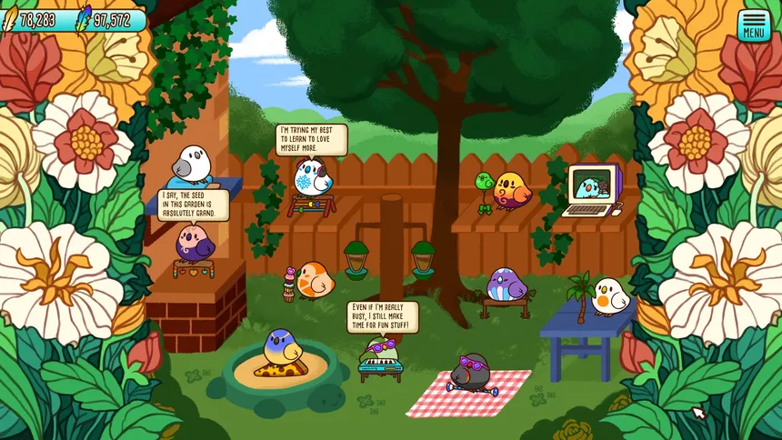 Скриншот 1 к игре Tiny Bird Garden Deluxe