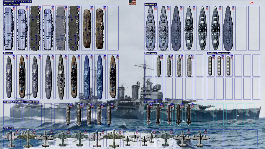 Скриншот 2 к игре Battleships and Carriers - WW2 Battleship Game