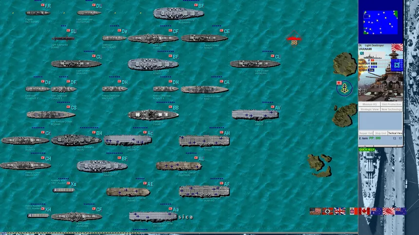 Скриншот 3 к игре Battleships and Carriers - WW2 Battleship Game
