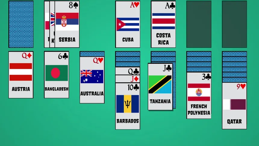 Скриншот 2 к игре Solitaire: Learn the Flags!