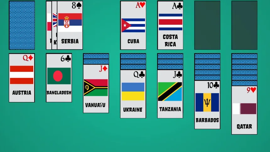 Скриншот 5 к игре Solitaire: Learn the Flags!