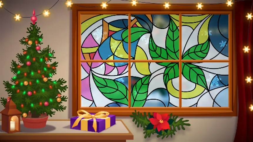 Скриншот 1 к игре Glass Painting: Winter Art