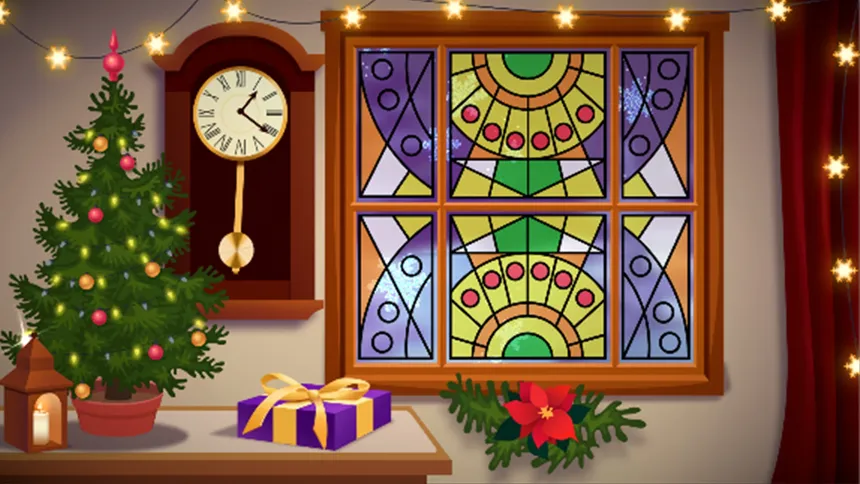 Скриншот 4 к игре Glass Painting: Winter Art