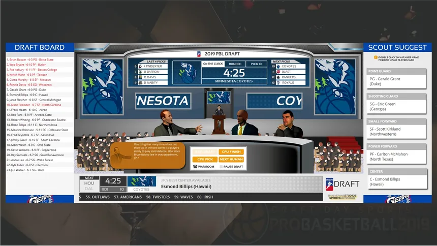 Скриншот 1 к игре Draft Day Sports: Pro Basketball 2019