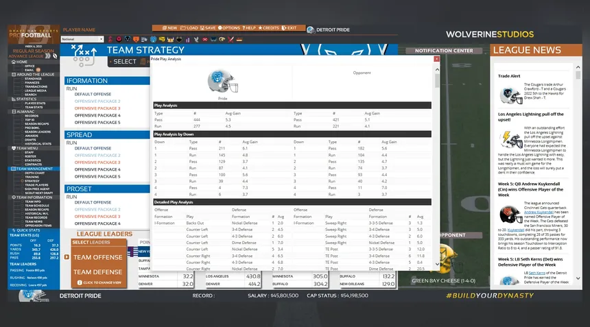 Скриншот 2 к игре Draft Day Sports: Pro Football 2019