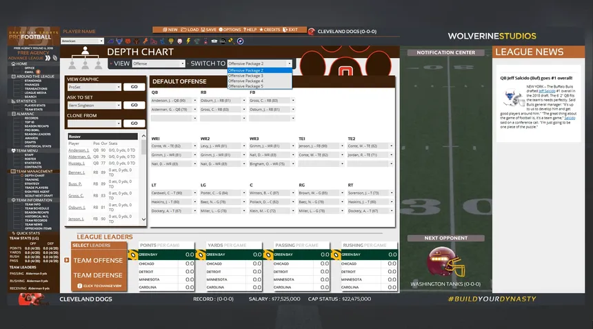 Скриншот 4 к игре Draft Day Sports: Pro Football 2019