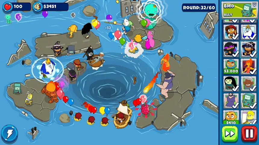 Скриншот 1 к игре Bloons Adventure Time TD
