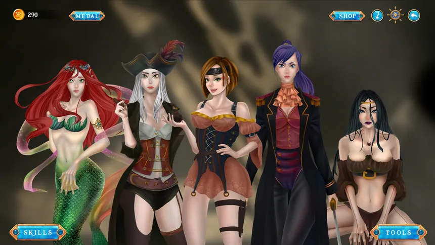 Скриншот 1 к игре Waifu Hunter - Secret of Pirates