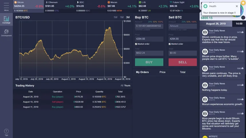 Скриншот 4 к игре Cryptofall: Investor simulator