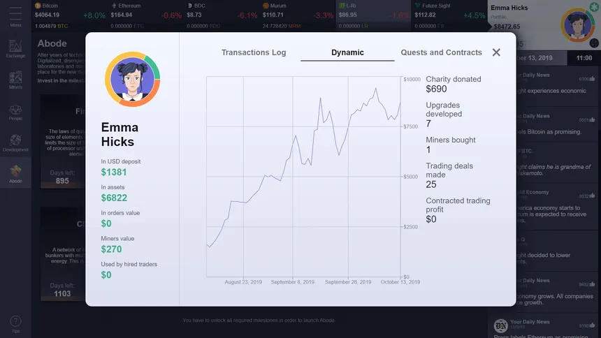 Скриншот 7 к игре Cryptofall: Investor simulator