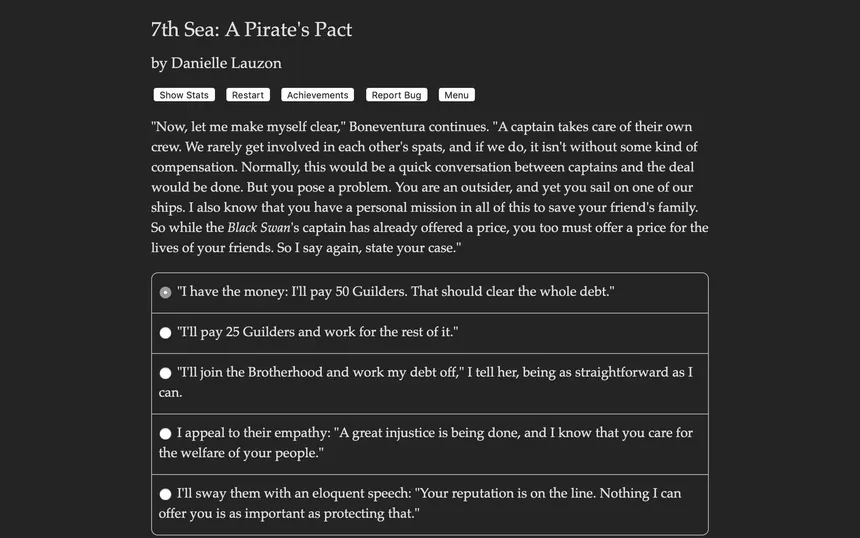 Скриншот 2 к игре 7th Sea: A Pirate's Pact