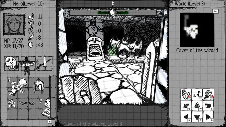 Скриншот 1 к игре Drawngeon: Dungeons of Ink and Paper