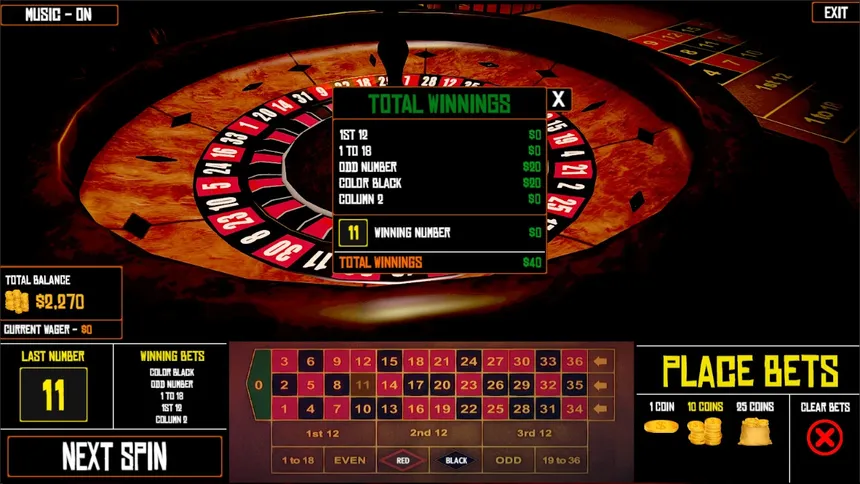 Скриншот 1 к игре Roulette Simulator 2