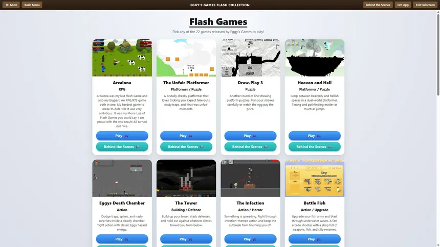 Скриншот 1 к игре Eggys Games Flash Collection