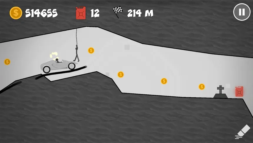 Скриншот 4 к игре Stickman Racer Road Draw 2