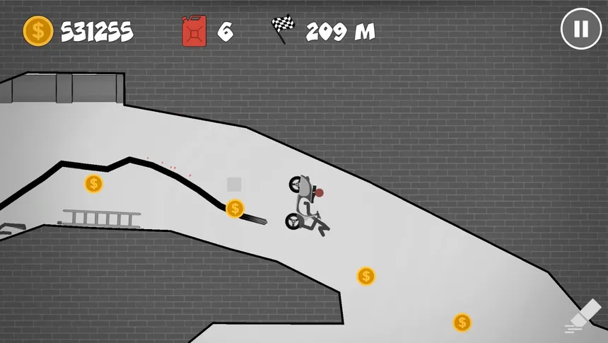 Скриншот 6 к игре Stickman Racer Road Draw 2