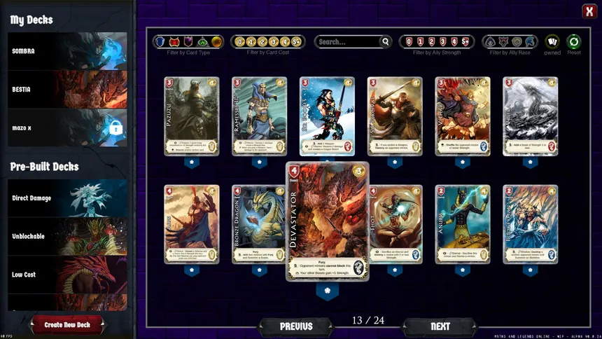 Скриншот 4 к игре Myths and Legends - Card Game