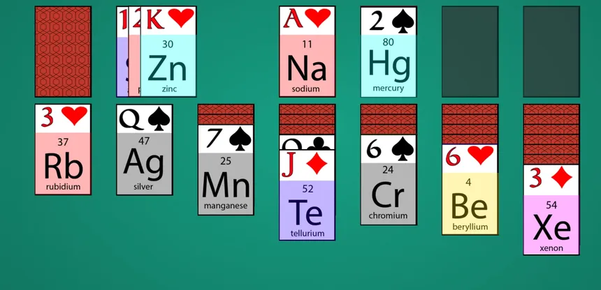 Скриншот 1 к игре Solitaire: Learn Chemistry