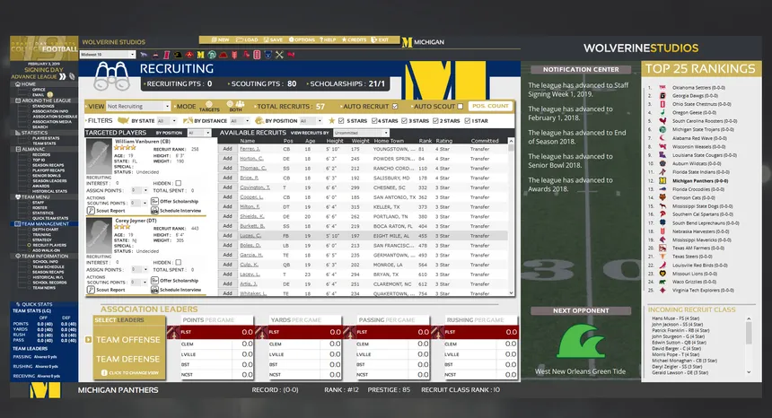 Скриншот 6 к игре Draft Day Sports: College Football 2019