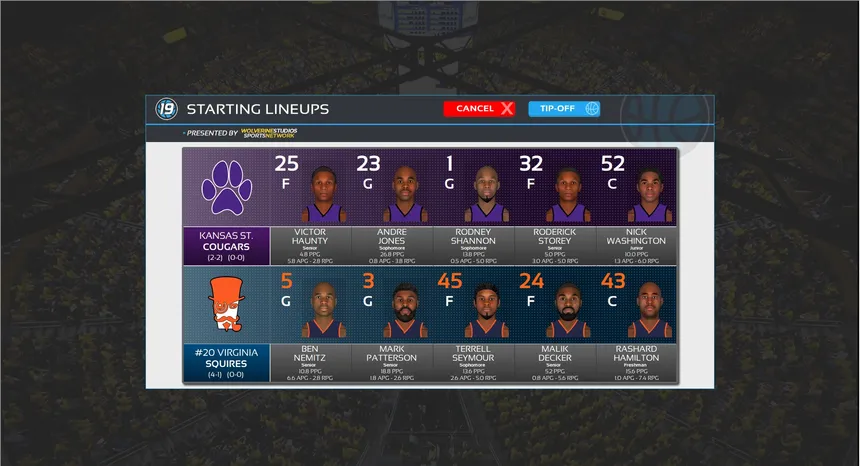 Скриншот 2 к игре Draft Day Sports: College Basketball 2019