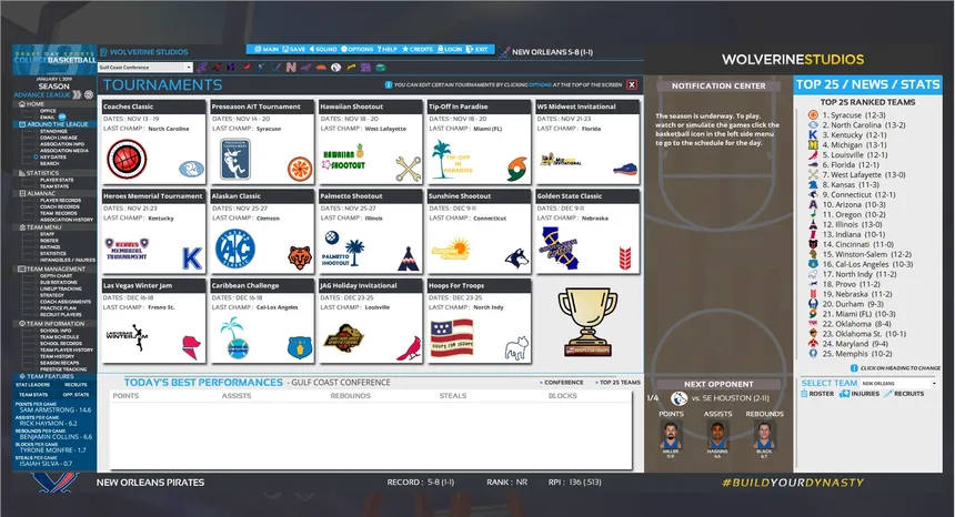 Скриншот 5 к игре Draft Day Sports: College Basketball 2019
