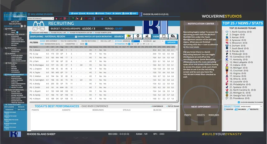 Скриншот 6 к игре Draft Day Sports: College Basketball 2019