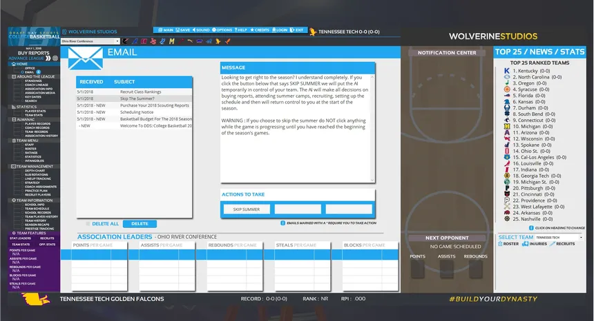 Скриншот 8 к игре Draft Day Sports: College Basketball 2019