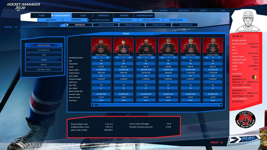 Скриншот 4 к игре Hockey Manager 20|20