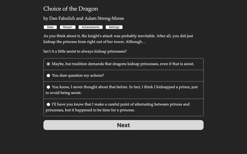 Скриншот 2 к игре Choice of the Dragon